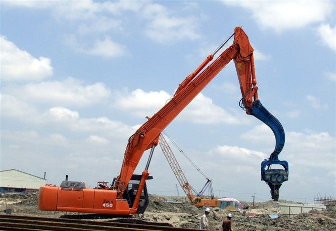 挖掘機(jī)打樁臂、打樁臂、打樁錘、挖掘機(jī)打樁臂廠家